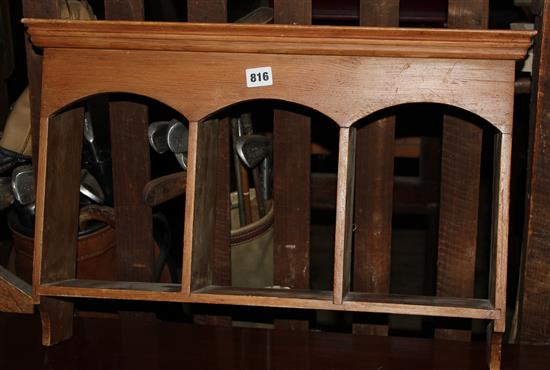 Arched topped pine shelf